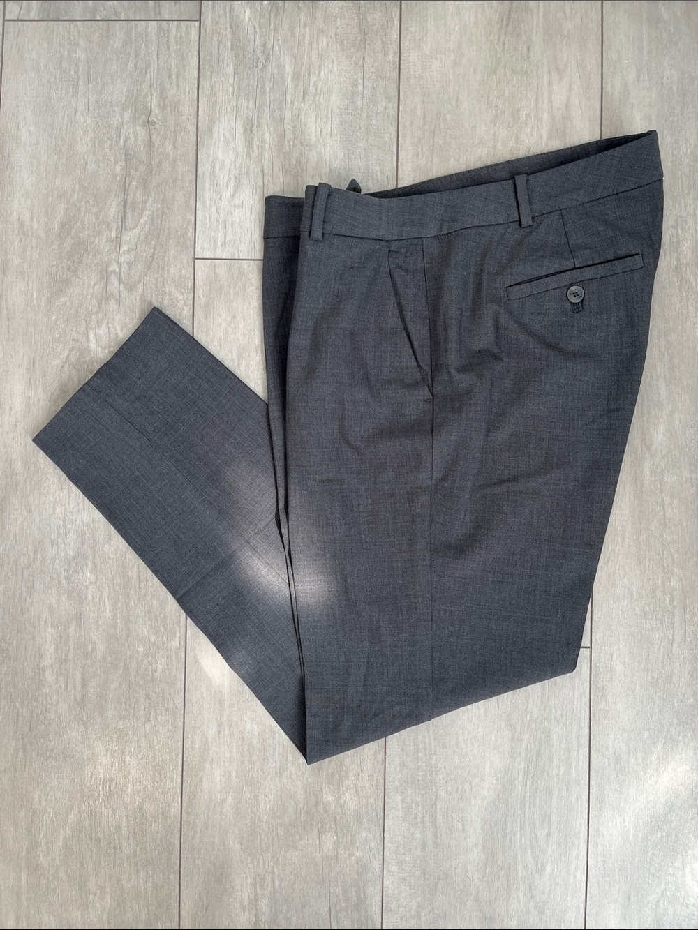 Michael Kors Wool Dark Grey Mid Rise Trouser Pants, Size 10